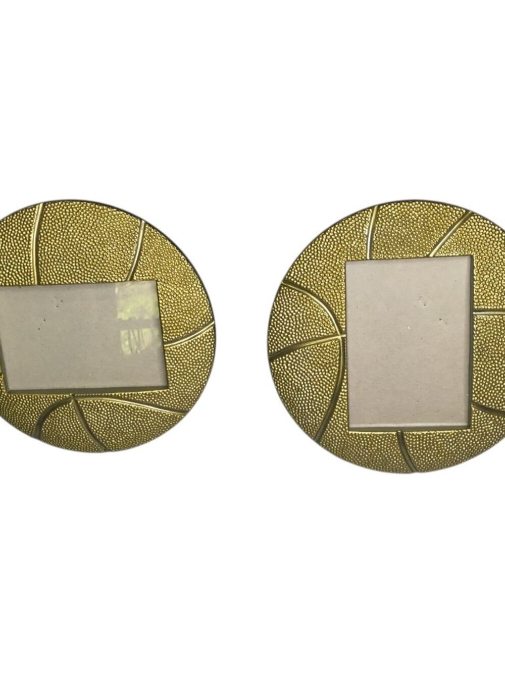 Burnes of Boston 7" Diameter Basketball Shaped Picture Frame Set Of Two